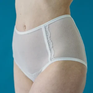 Erotické svatební kalhotky “Crotchlessky” Tichée bílý tyl