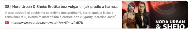 Sheio v médiích: Karolína Jandů a Nora Urban v podcastu Erofest